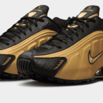 Nike Men's Shox R4 Gold/Black Sneaker