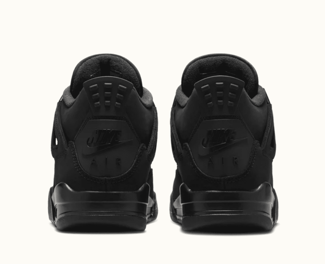 Air Jordan 4 Retro Black Cat Grade-School IB4171-010 Stealth Black Nubuck