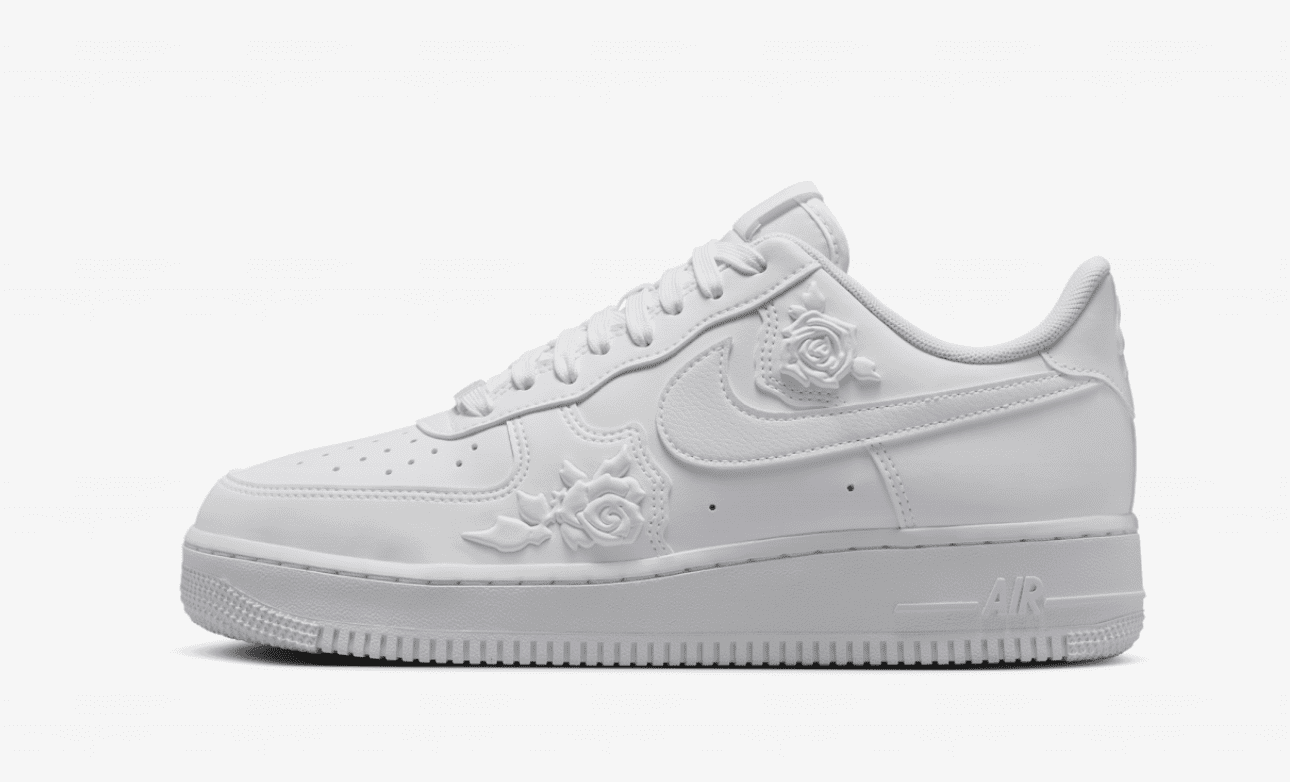 Nike Women's Air Force 1 Low 07 White Roses HF2016-100 Valentine's Day 2025